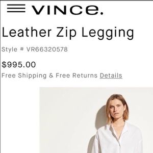 Vince leather pants